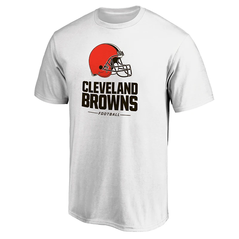 Men's  White Cleveland Browns Team Lockup T-Shirt