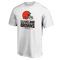 Men's  White Cleveland Browns Team Lockup T-Shirt