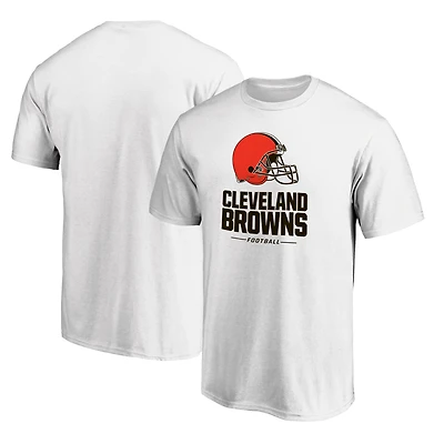 Men's  White Cleveland Browns Team Lockup T-Shirt