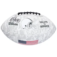 Myles Garrett Cleveland Browns Autographed 2024 Salute To Service Wilson Football  