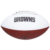 Ballon de football Franklin White Panel autographié par Myles Garrett, Cleveland Browns