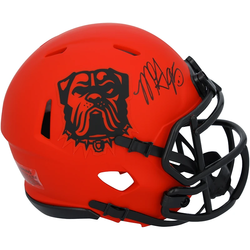 Casque Riddell Rave Speed ​​Mini autographié par Myles Garrett des Cleveland Browns