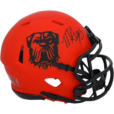 Casque Riddell Rave Speed ​​Mini autographié par Myles Garrett des Cleveland Browns
