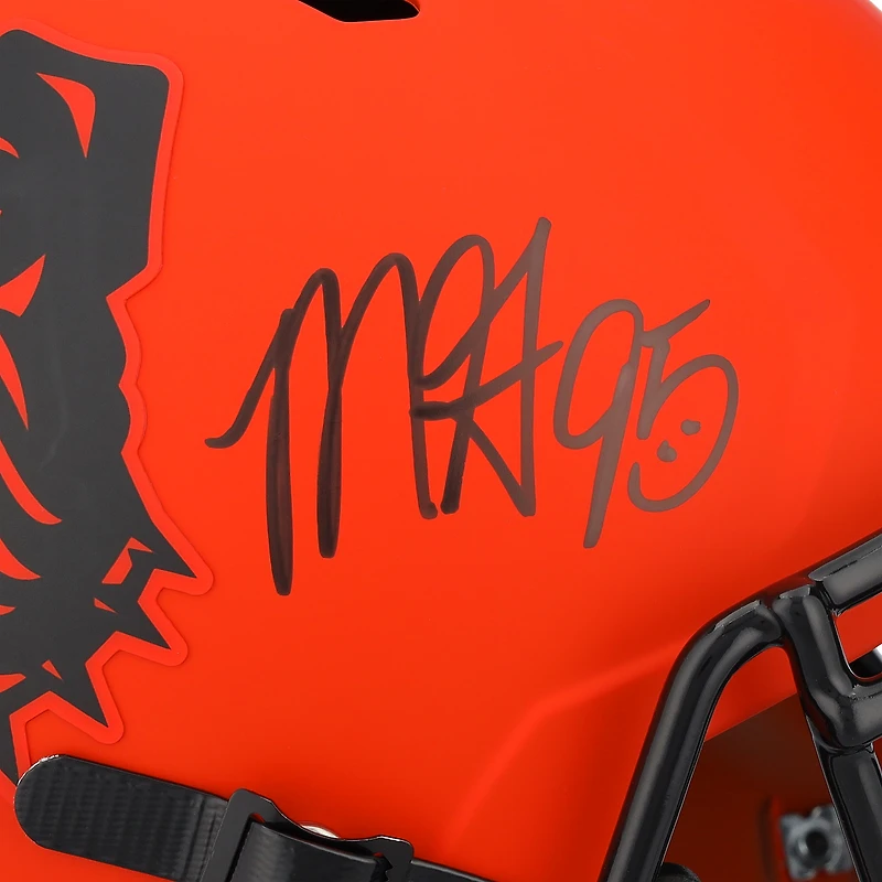 Réplique du casque Riddell Rave Speed ​​autographié par Myles Garrett des Cleveland Browns