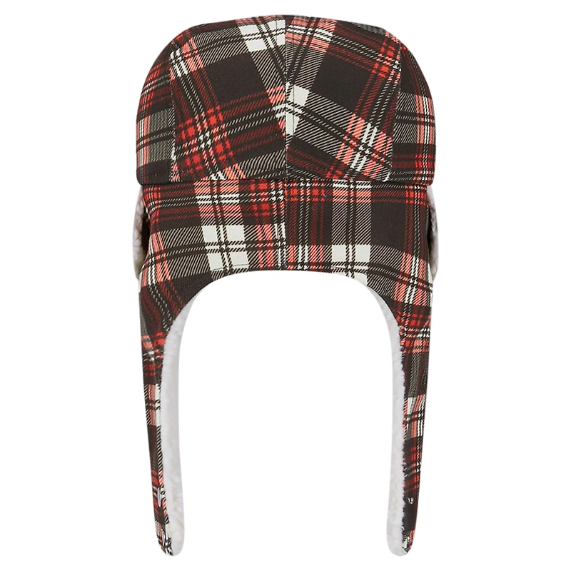 New Era Brown Cleveland Browns Sideline Plaid Sherpa Trapper Hat