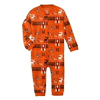 OSC BROWNS MARRON 2021 COMBINAISON À BANDES POUR NOUVEAU-NÉ KIDNFPJS