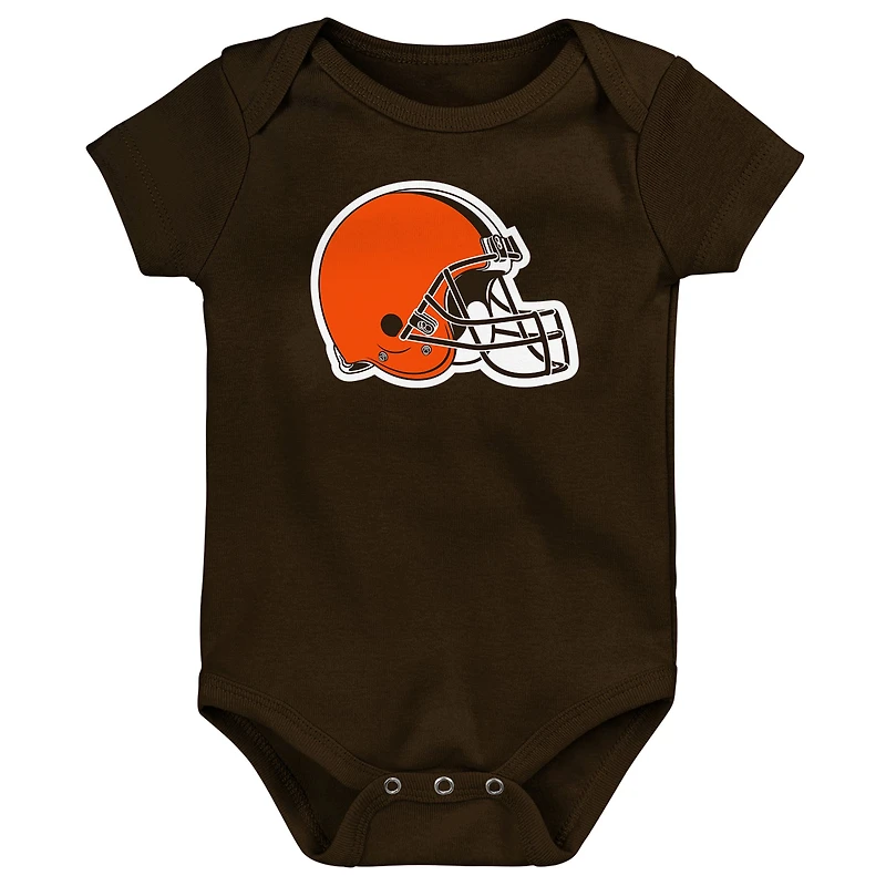 Body marron avec logo de l'équipe des Cleveland Browns pour nouveau-né et nourrisson