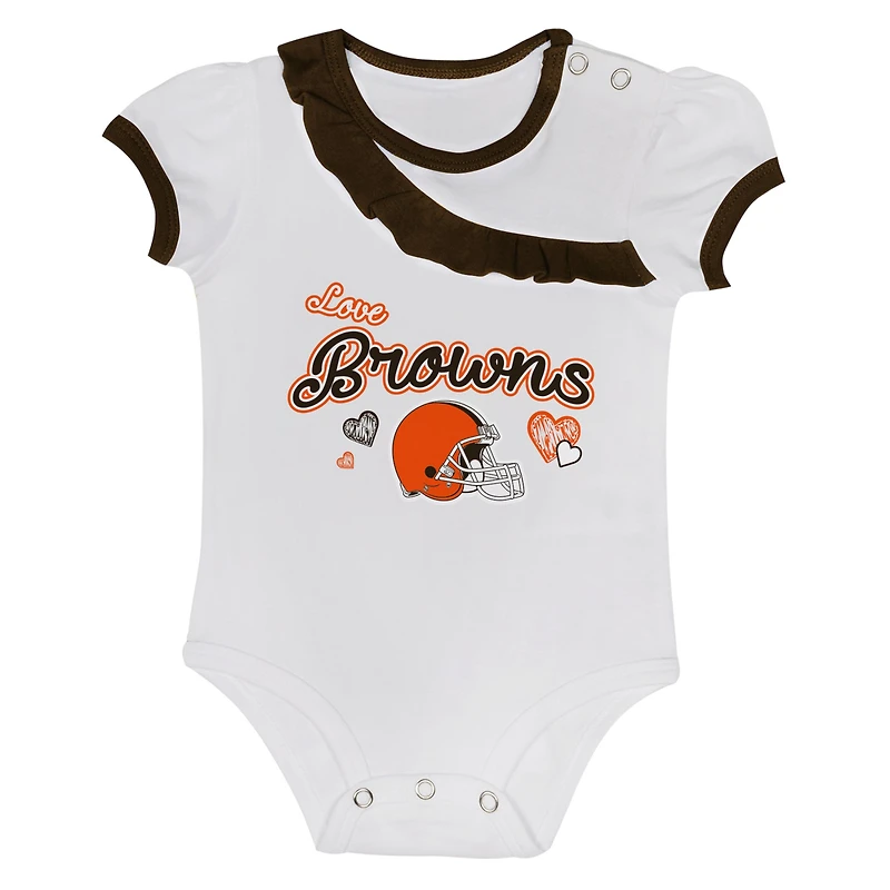 Newborn & Infant Cleveland Browns Love My Team Bodysuit Skirt Set