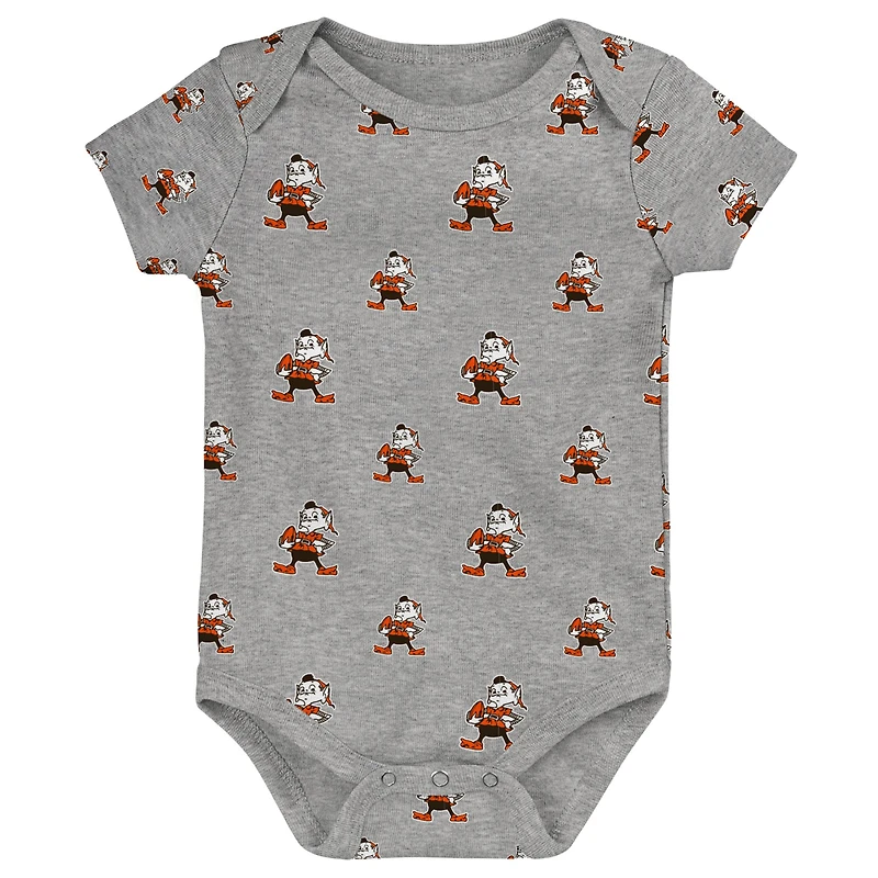 Newborn & Infant Cleveland Browns Team Starter 3-Pack Bodysuit Set