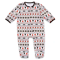 Ensemble pyjama et bavoir à fermeture éclair pour nouveau-né bébé par Erin Andrews Cleveland Browns Allover Print