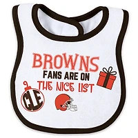 Newborn & Infant WEAR by Erin Andrews Cleveland Browns Allover Print Full-Zip Sleeper Bib Set