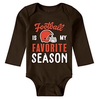 Vêtements pour nouveau-nés et nourrissons par Erin Andrews Cleveland Browns Ensemble trois pièces Body pantalon Turn Me Around