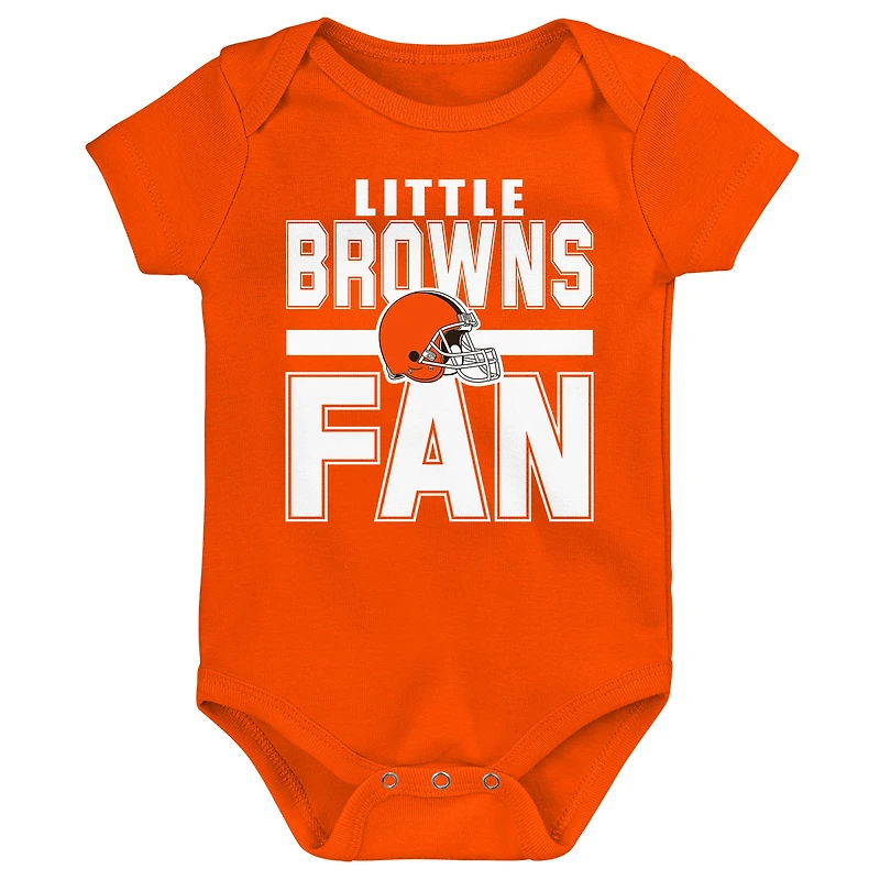 Ensemble 3 pièces pour nouveau-né Outerstuff Cleveland Browns Little Tike