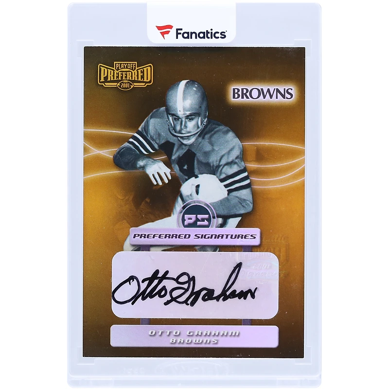 Carte Preferred Gold #O57 #21/25 dédicacée par Otto Graham des Cleveland Browns pour les éliminatoires de 2001