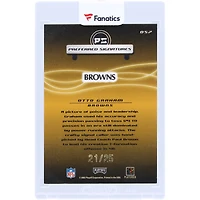 Carte Preferred Gold #O57 #21/25 dédicacée par Otto Graham des Cleveland Browns pour les éliminatoires de 2001
