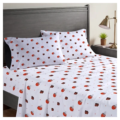 Ensemble de draps complet quatre pièces Pegasus Cleveland Browns