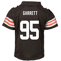 Maillot de jeu joueur des Cleveland Browns Myles Garrett Brown Nike pour enfant d'âge préscolaire