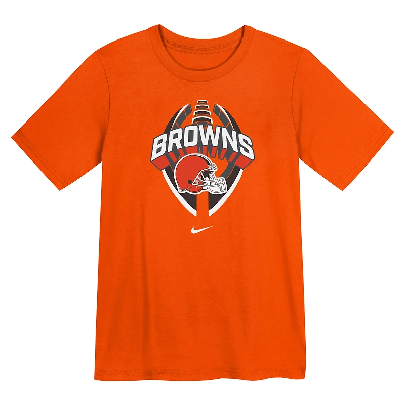 T-shirt Nike orange Cleveland Browns Icon Legend Dri-FIT pour enfant d'âge préscolaire