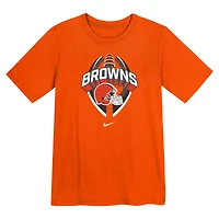 T-shirt Nike orange Cleveland Browns Icon Legend Dri-FIT pour enfant d'âge préscolaire