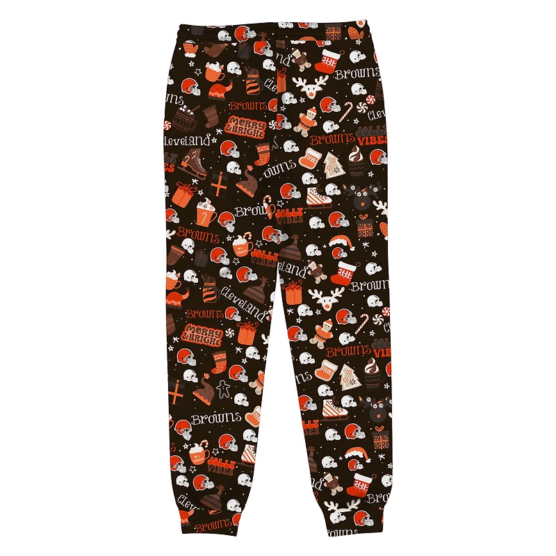 Preschool Outerstuff Brown Cleveland Browns Chestnut Holiday Sleep Set