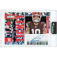 Quinshon Judkins Cleveland Browns Autographed 2025 Panini Select Contenders Rookie Cracked Ice Ticket #6 #18/24 Rookie Card