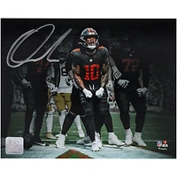 Photo dédicacée 8 x 10 de Quinshon Judkins, joueur des Cleveland Browns, célébrant un touchdown.