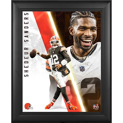 Collage encadré 13" x 16" de Shedeur Sanders, Cleveland Browns