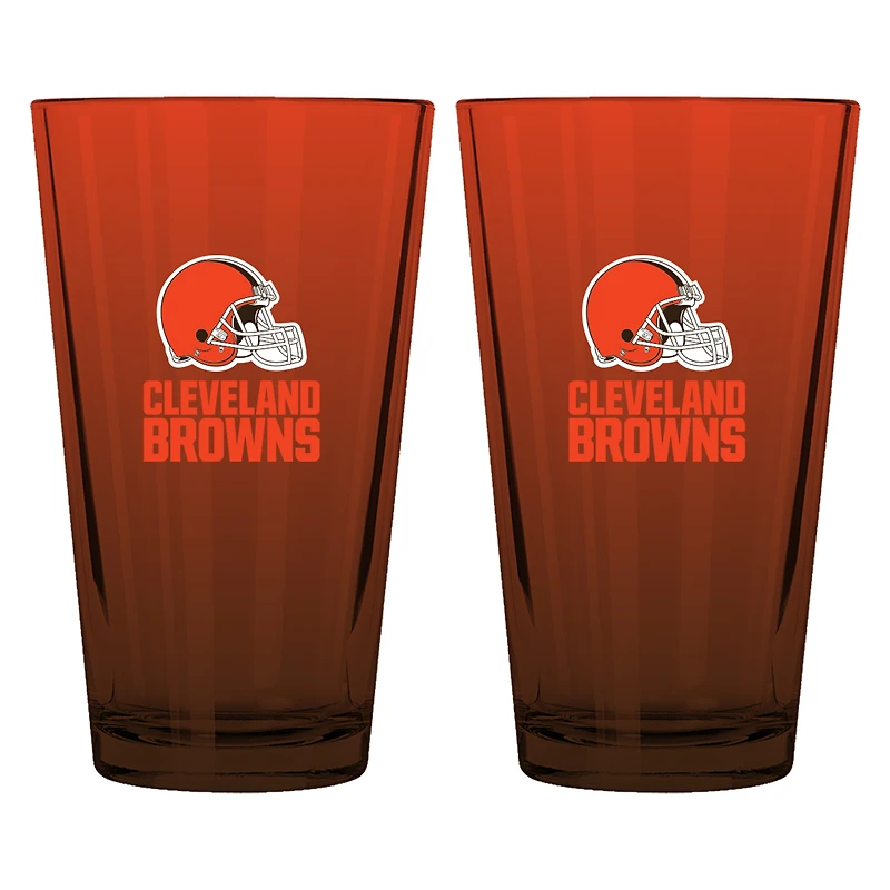 V110623 Browns Lot de 2 verres à pinte ombrés 16 oz CUPGLA2PK NFL-CLV-2942-2PK #33