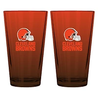 V110623 Browns Lot de 2 verres à pinte ombrés 16 oz CUPGLA2PK NFL-CLV-2942-2PK #33