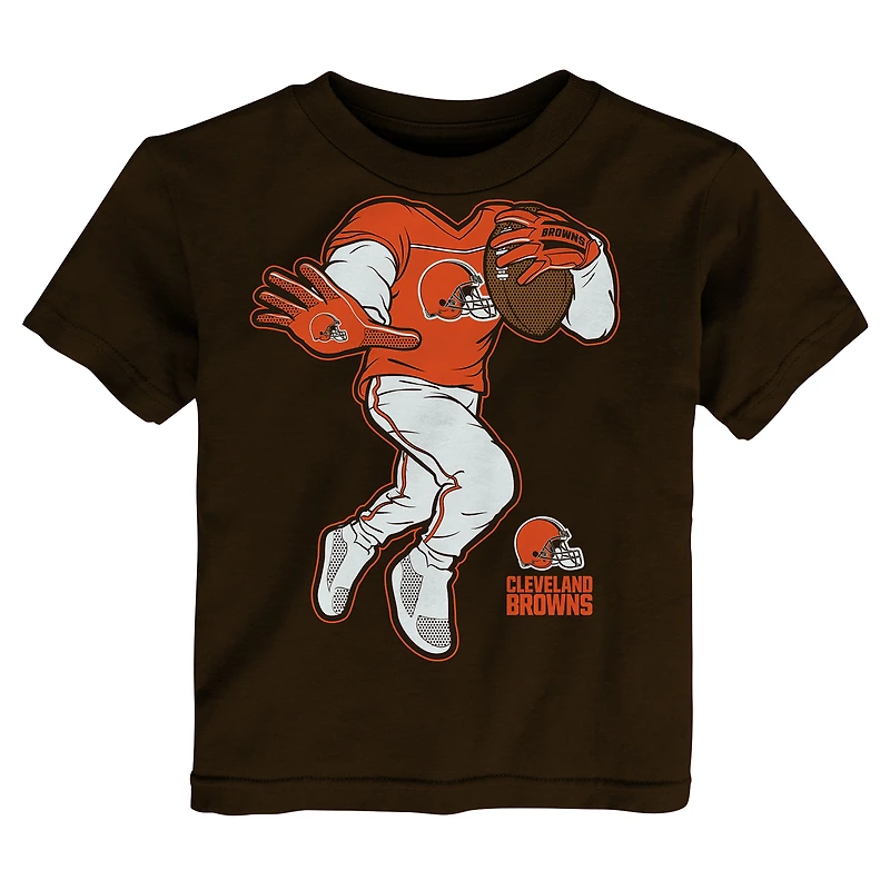 T-shirt marron pour tout-petits avec bras raides des Cleveland Browns