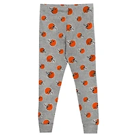 Ensemble de nuit pour tout-petits avec t-shirt à manches longues et pantalon Heather Gray Cleveland Browns