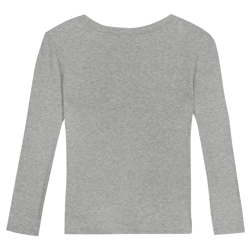 Ensemble de nuit pour tout-petits avec t-shirt à manches longues et pantalon Heather Gray Cleveland Browns