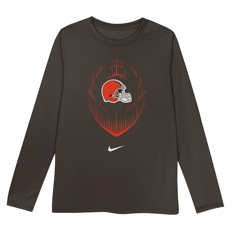 T-shirt à manches longues Nike Cleveland Browns Legend Icon pour tout-petit