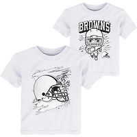 Ensemble de deux t-shirts à colorier Cleveland Browns blancs pour tout-petits