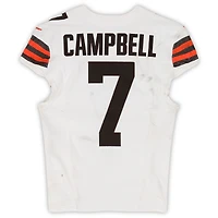Tyson Campbell Cleveland Browns Game-Used #7 White Nike Jersey vs. Cincinnati Bengals on January 4, 2026