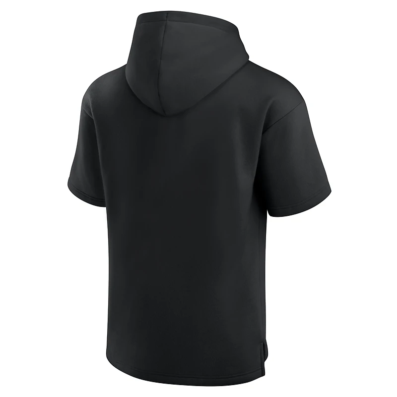 Unisex Fanatics Black Cleveland Browns Elements Ready Short Sleeve Pullover Hoodie