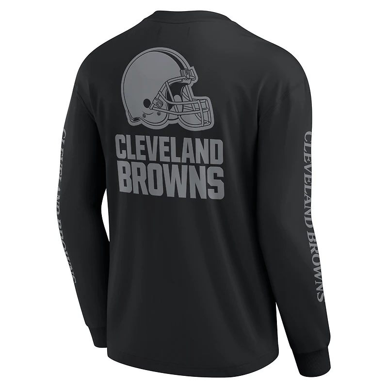 T-shirt unisexe à manches longues Fanatics Black Cleveland Browns Elements Strive