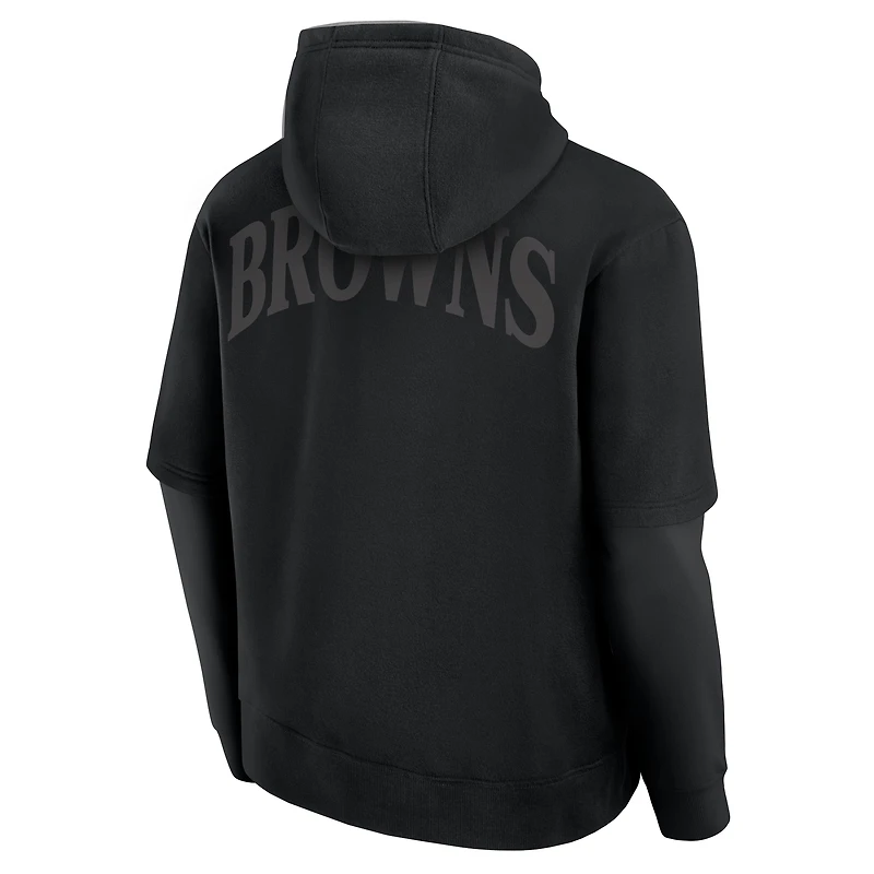 Sweat à capuche unisexe Fanatics Black Cleveland Browns Sleek Elements