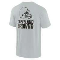 T-shirt unisexe Fanatics gris Cleveland Browns Elements super doux à manches courtes