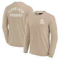 Unisex Fanatics Khaki Cleveland Browns Elements Super Soft Long Sleeve T-Shirt