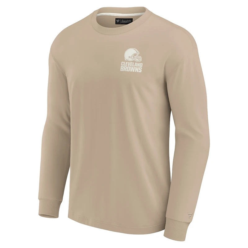 T-shirt unisexe Fanatics kaki Cleveland Browns Elements super doux à manches longues