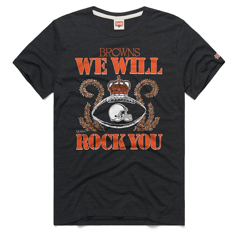 Unisex Homage Charcoal Cleveland Browns 2026 NFL Schedule Queen Tri-Blend T-Shirt