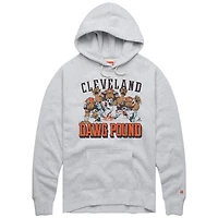 Sweat à capuche unisexe gris hommage Cleveland Browns Dawg Pound Pack Tri-Blend Raglan