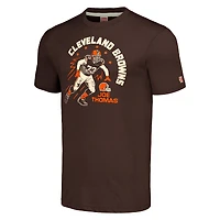 Unisex Homage Joe Thomas Brown Cleveland Browns Caricature Retired Player Tri-Blend T-Shirt