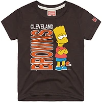 Unisex Homage x The Simpsons Brown Cleveland Browns Tri-Blend T-Shirt