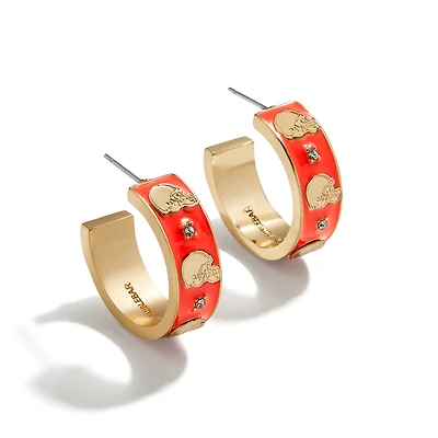 WEAR By Erin Andrews x BaubleBar Cleveland Browns Enamel Hoop Earrings