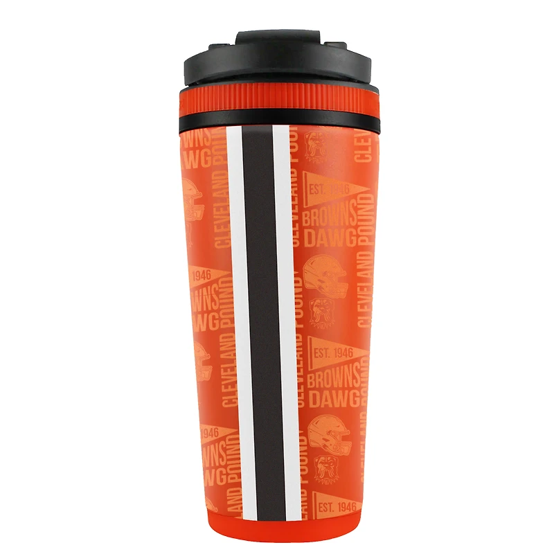 Bouteille shaker WinCraft Cleveland Browns 26 oz en acier inoxydable 4D