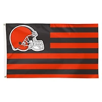 Drapeau de luxe WinCraft Cleveland Browns 91 x 152 cm (3 pi x 5 pi) à une face, motif étoiles et rayures patriotiques