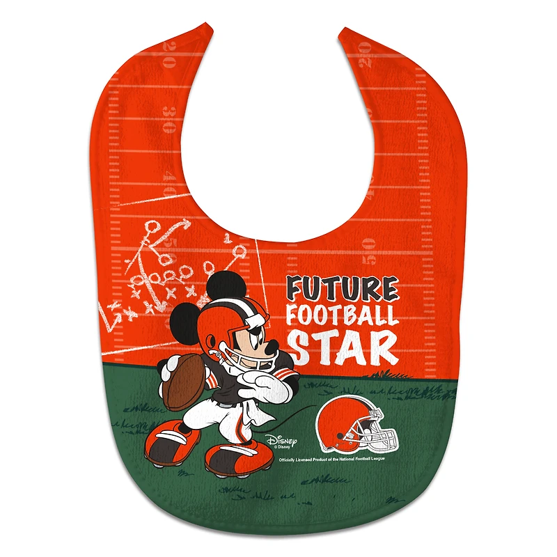 WinCraft Cleveland Browns Mickey All-Pro Baby Bib