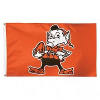 Drapeau de luxe rétro WinCraft Cleveland Browns à une face, 91 x 152 cm